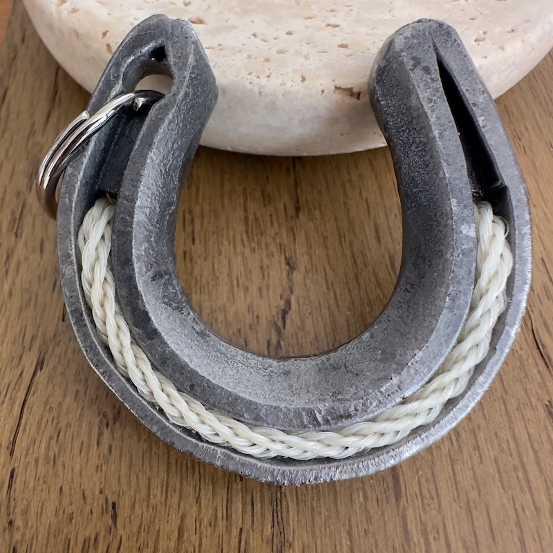 Horseshoe & Horsehair Keyring